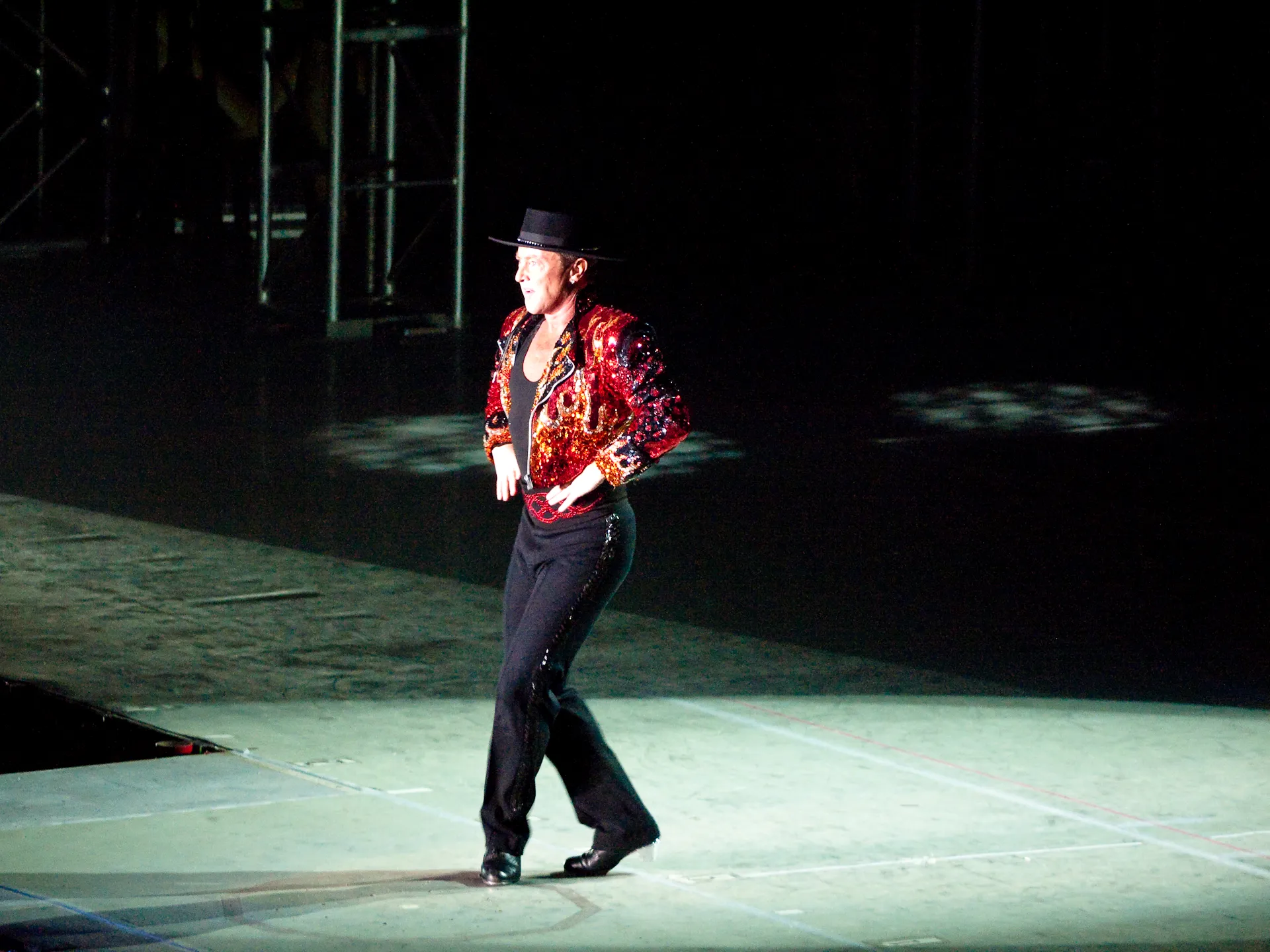 Michael Flatley performing on stage