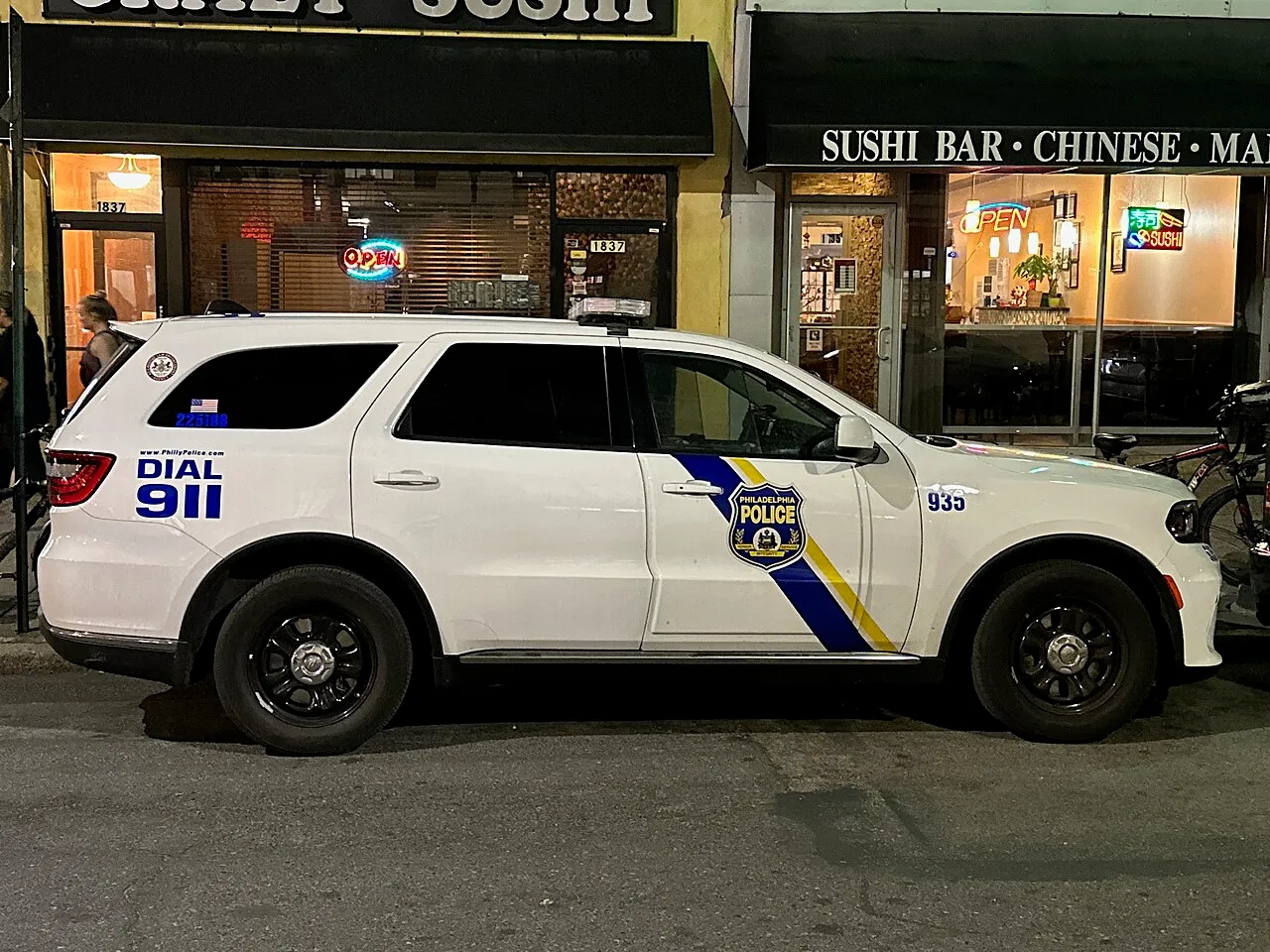 A Philadelphia Police Department patrol car.