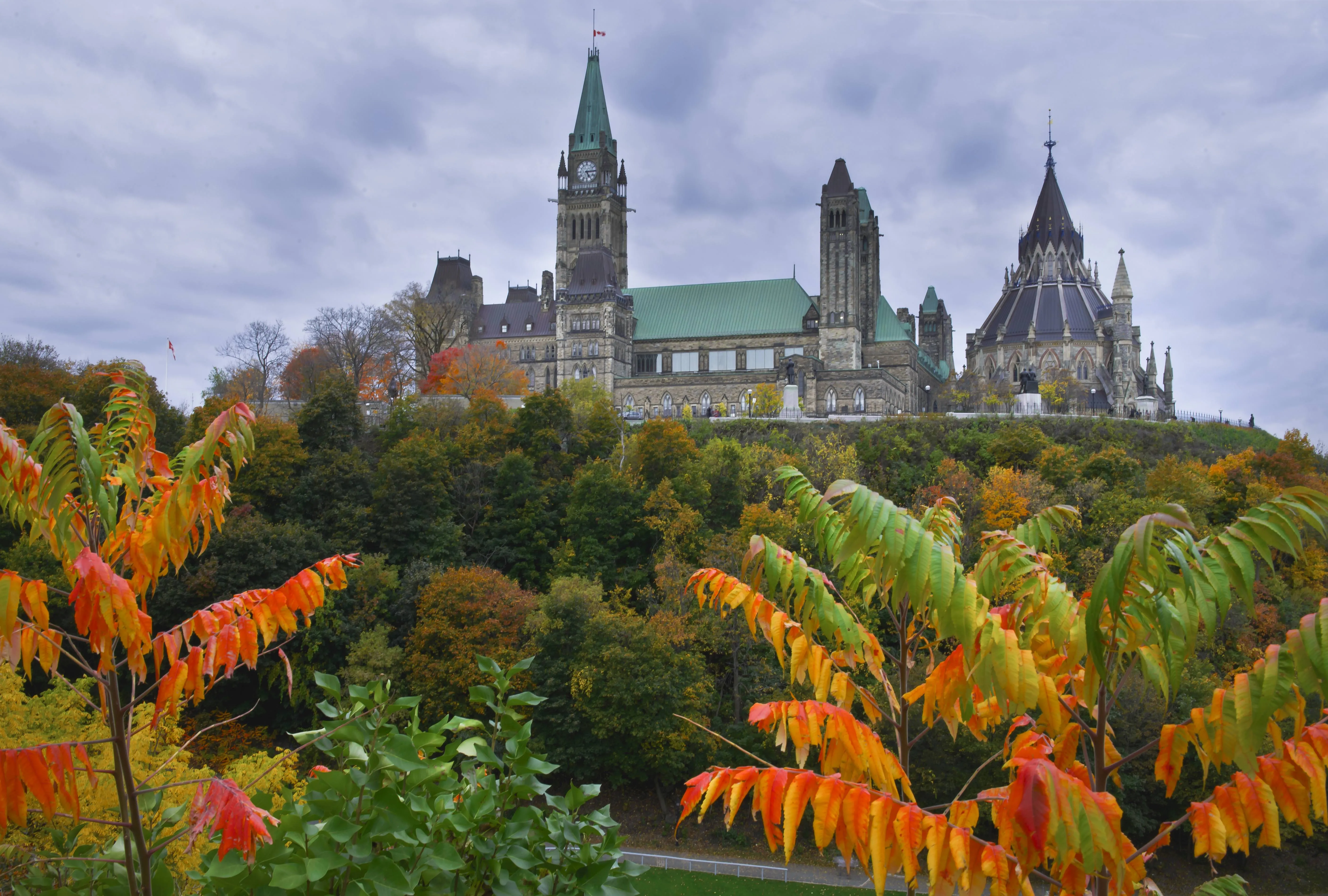 Parliament Hill and the Centre Block in Ottawa, home of Canada's federal government