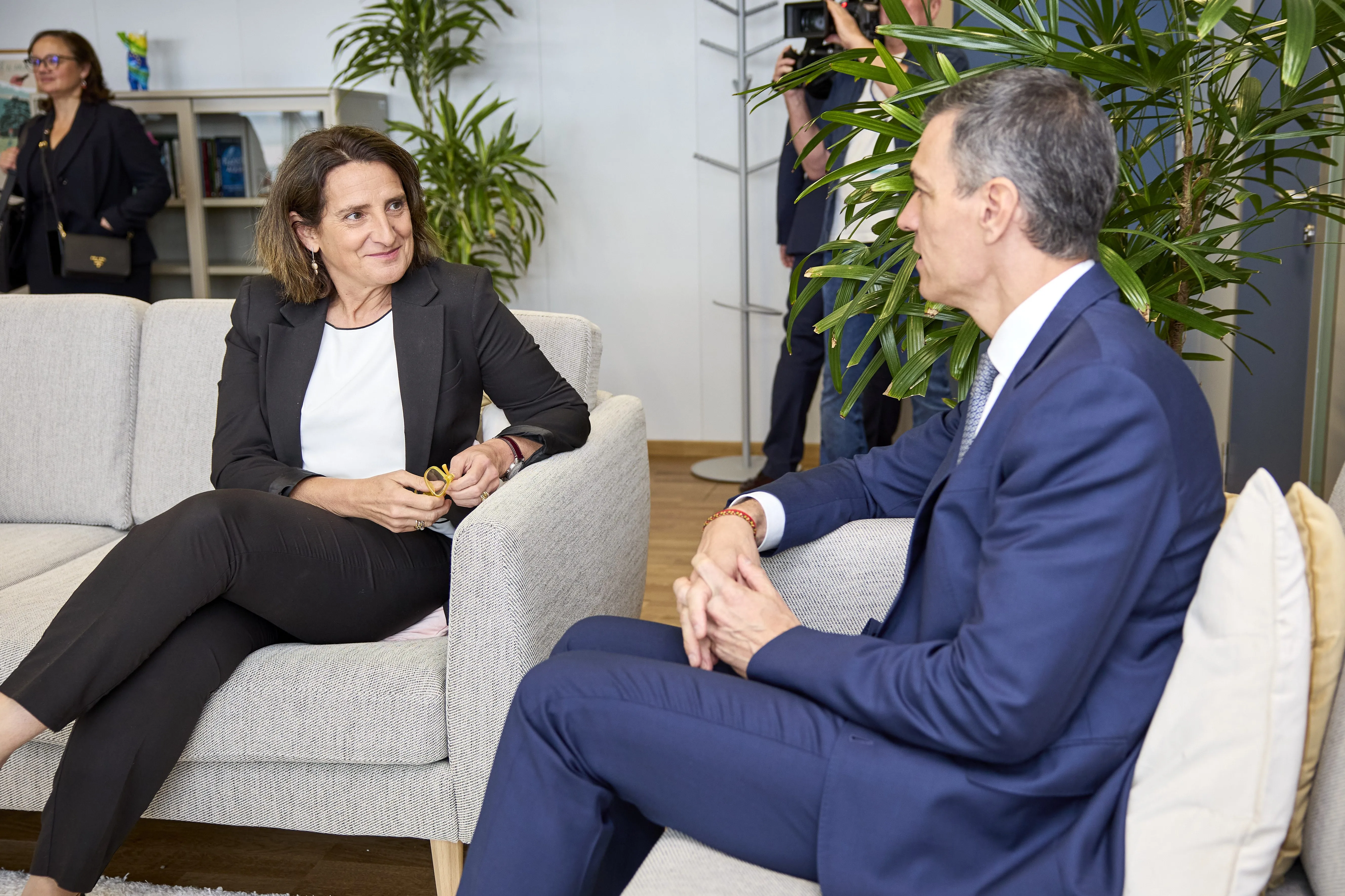 Spanish Prime Minister Pedro Sánchez during an official visit to the European Commission